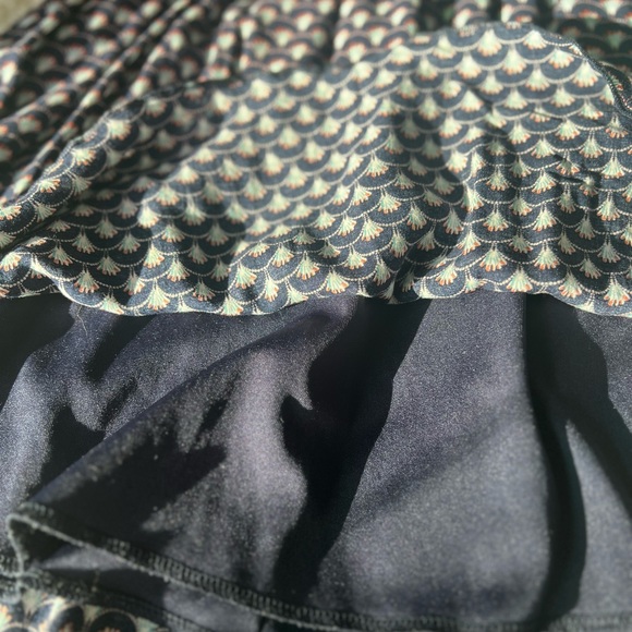 Dex Navy Blue Floral High Low Sleeveless Dress size: XS - Picture 8 of 9